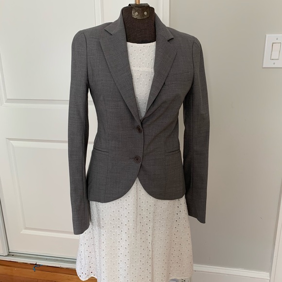 Theory charcoal blazer in stretch wool size 4 - Picture 4 of 5